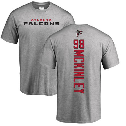 Atlanta Falcons Men Ash Takkarist McKinley Backer NFL Football #98 T Shirt->nfl t-shirts->Sports Accessory